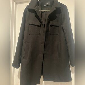 Elegant Black Pea Coat for Women